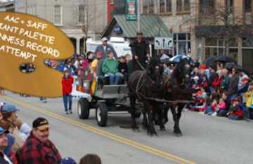 World's Largest Palette in VT Maple Festival Parade