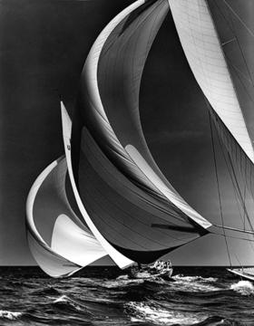 Flying Spinnakers Copyright (c) Rosenfeld Collection, Mystic Seaport, All Rights Reserved